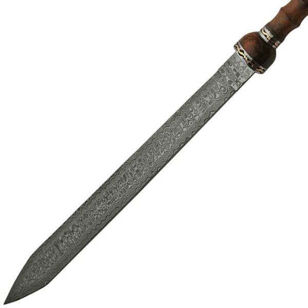 Damascus and Rosewood Gladius