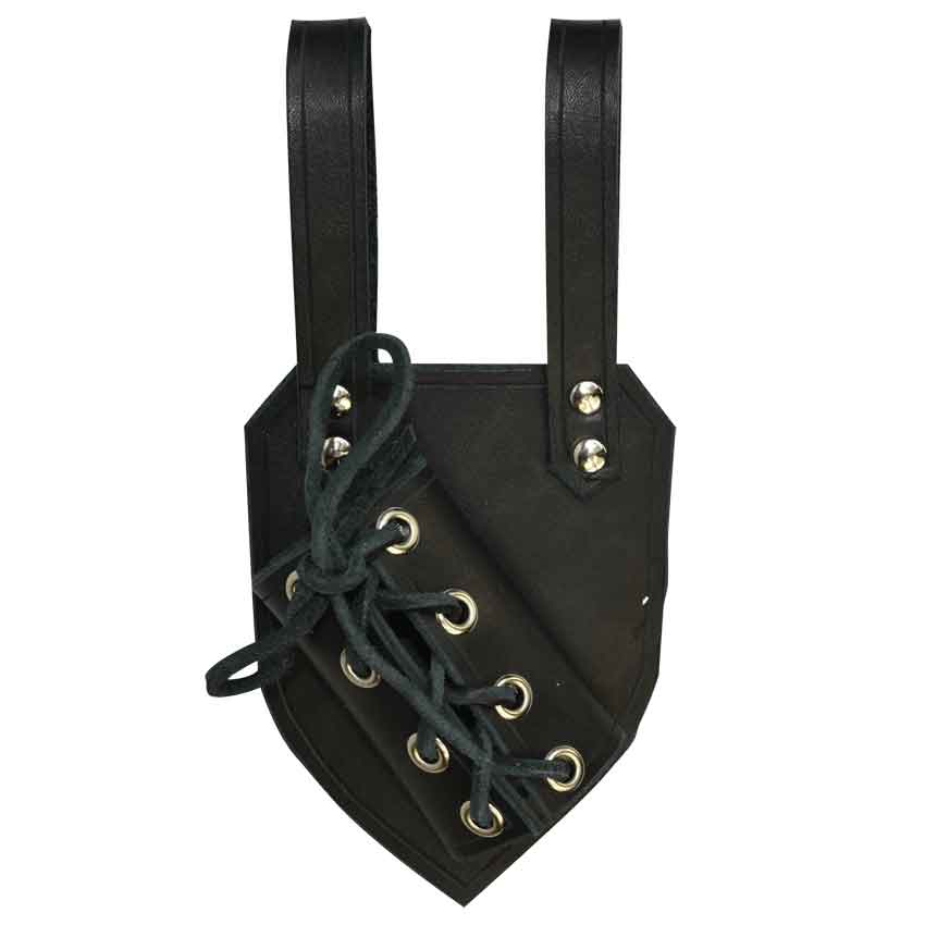 Suede Double Back Hanger in Black | Leather by Medieval Collectibles