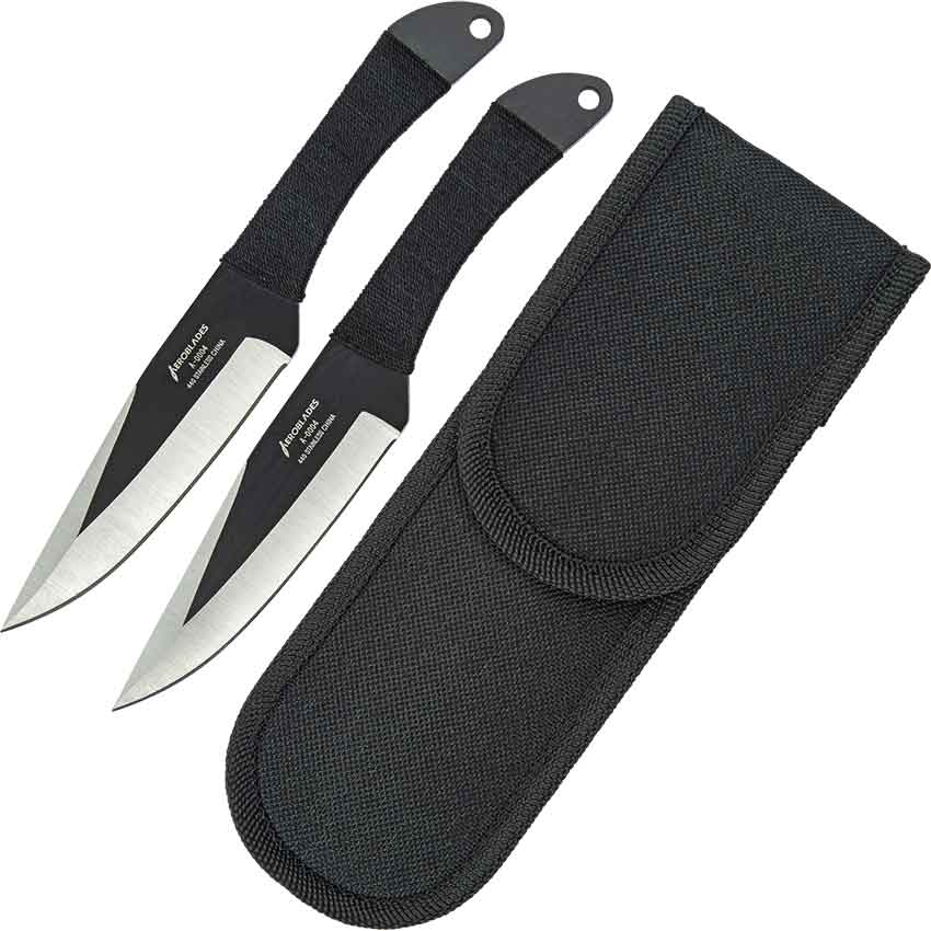 Long Two-Tone Throwing Knife Duo