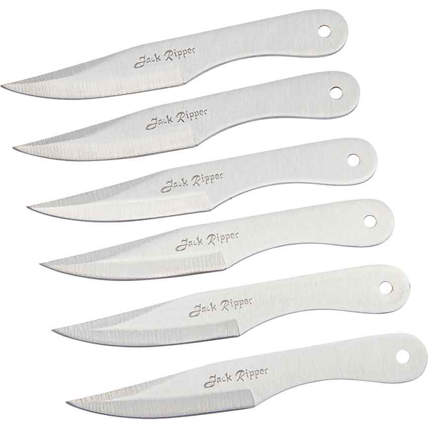 6 PC Professional Jack Ripper Throwing Knife Set 440 Stainless Steel with  Sheath