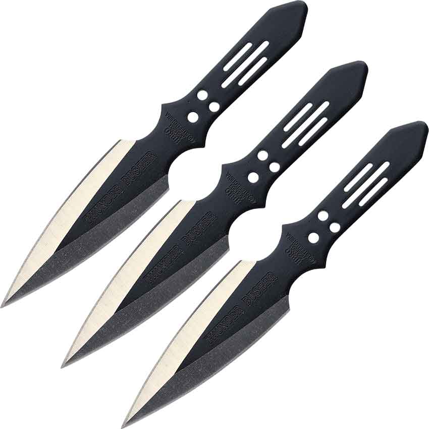 Set Of 3 Thunder Buster Throwing Knives