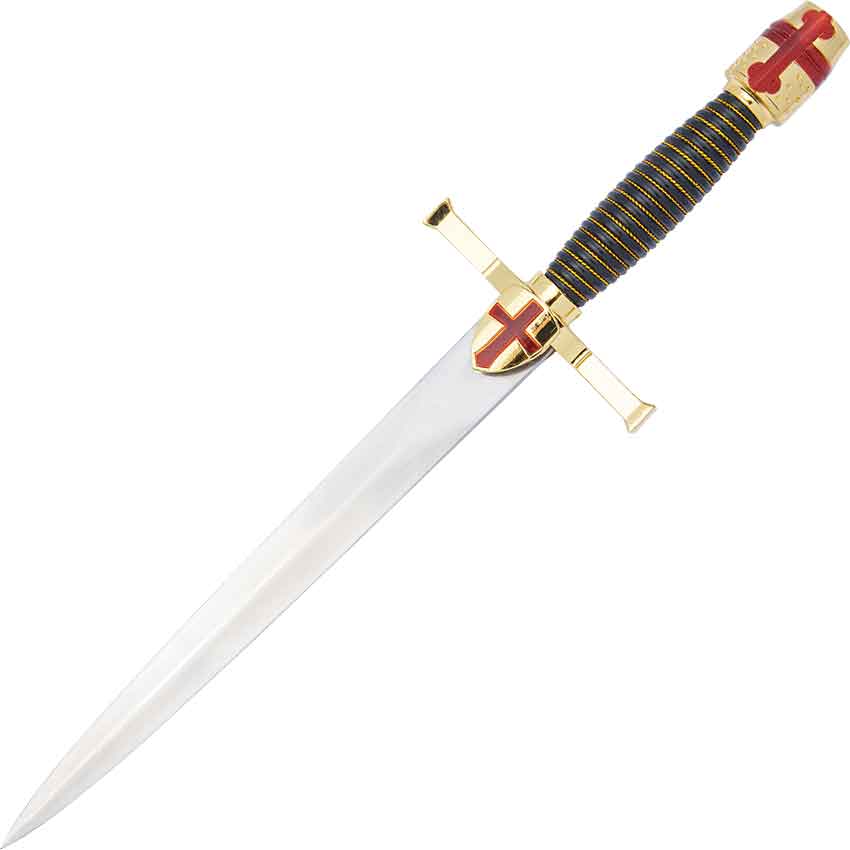 Crusader Knight Dagger With Scabbard-4O3-SI22231