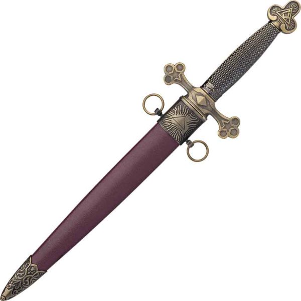 Masonic Dagger with Brown Scabbard