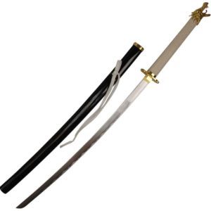 Golden Dragon White Hilt Katana