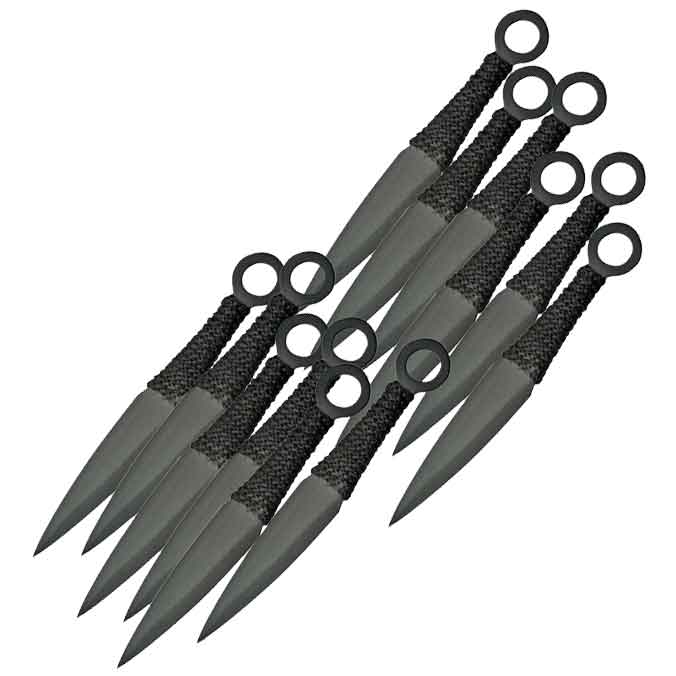 Dark Skull Throwing Knives - Black Throwing Knife Set - Stainless