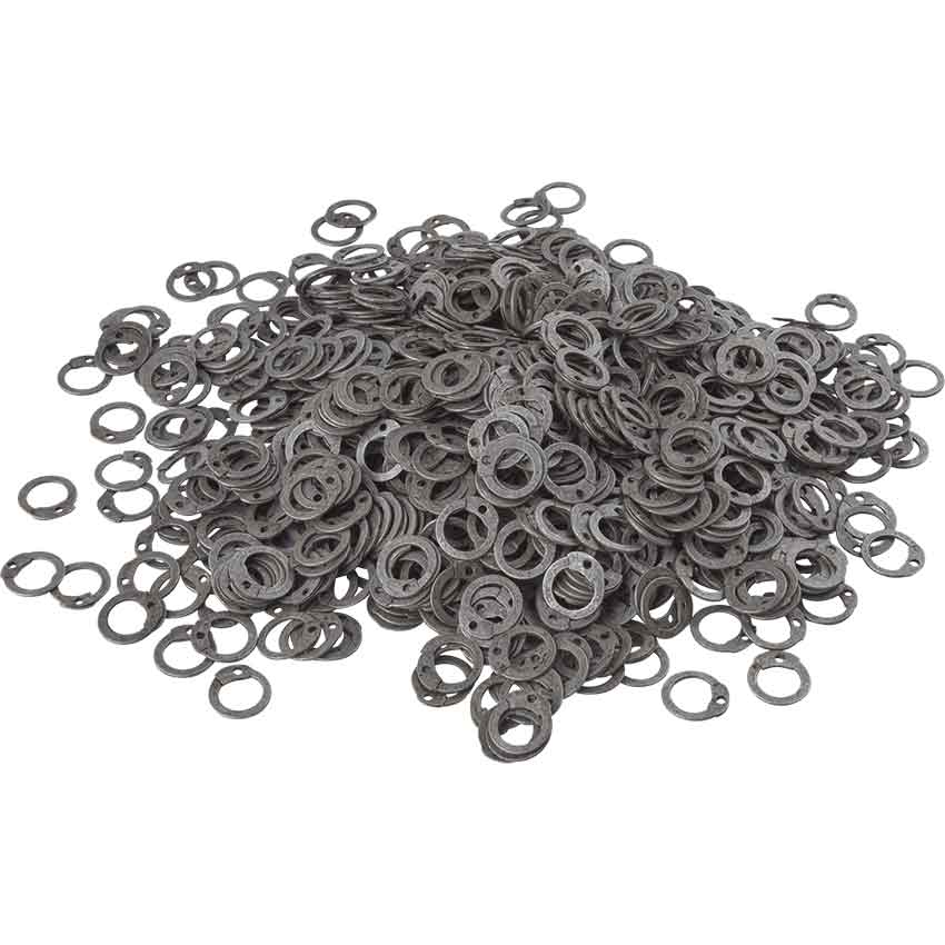 Flat Round Riveted Chainmail Rings, Chainmail Rings 