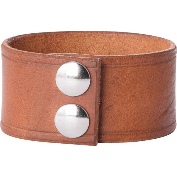 Leather Wrist Cuffs with Celtic Knot