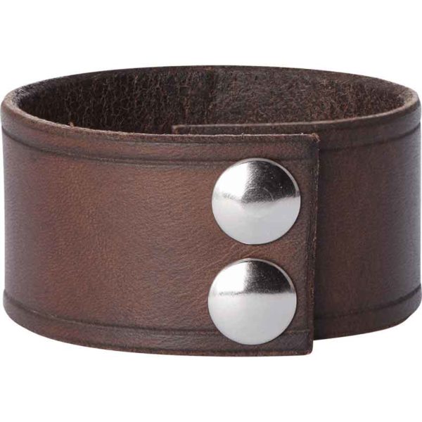 Leather Wrist Cuffs with Celtic Shield