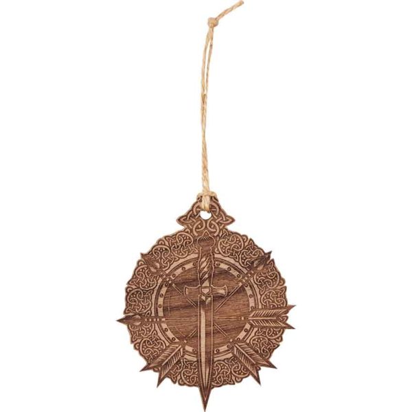 Medieval Weapons Wooden Christmas Ornament