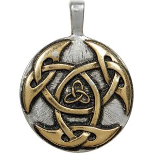 Golden Lughs Shield Necklace