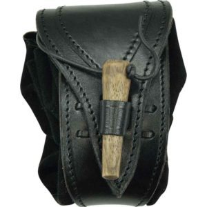 Leather Belt Pouch with Toggle