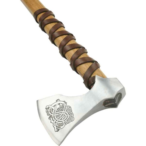 Knotwork Beast Viking Axe