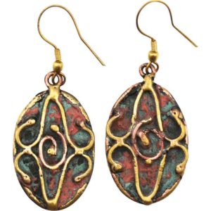 Hypatia Medieval Patina Hook Earrings