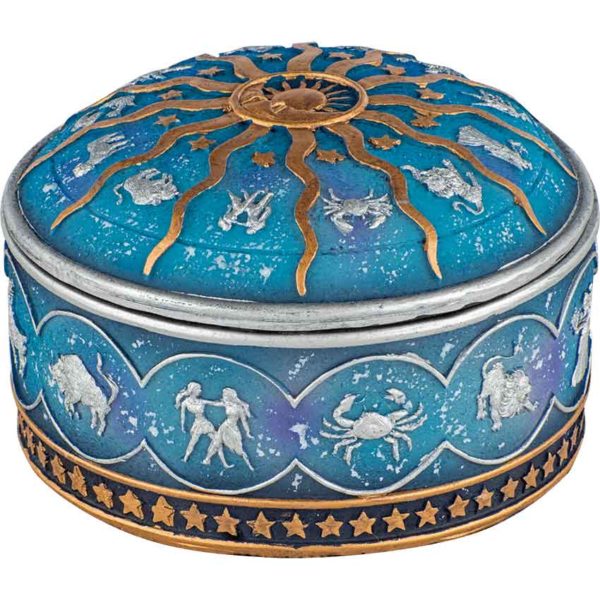 Blue Zodiac Trinket Box