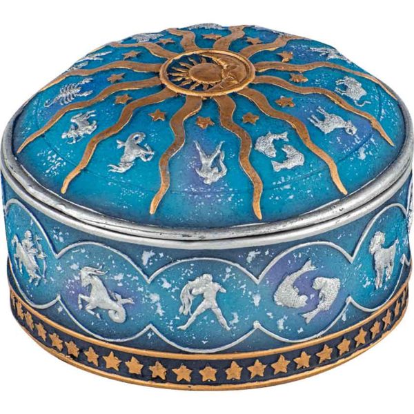 Blue Zodiac Trinket Box