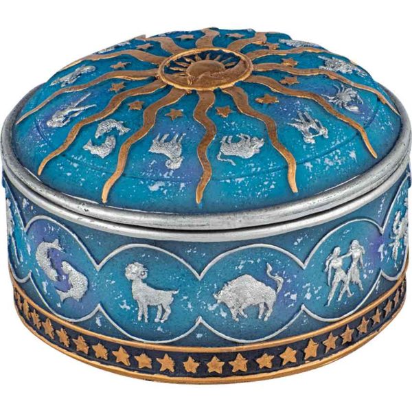 Blue Zodiac Trinket Box