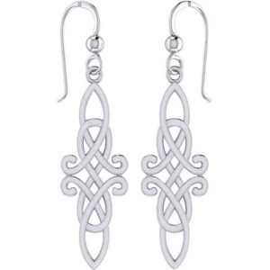 Silver Irish Knot Hook Earrings