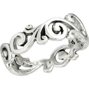 Sterling Silver Swirl Scrollwork Ring