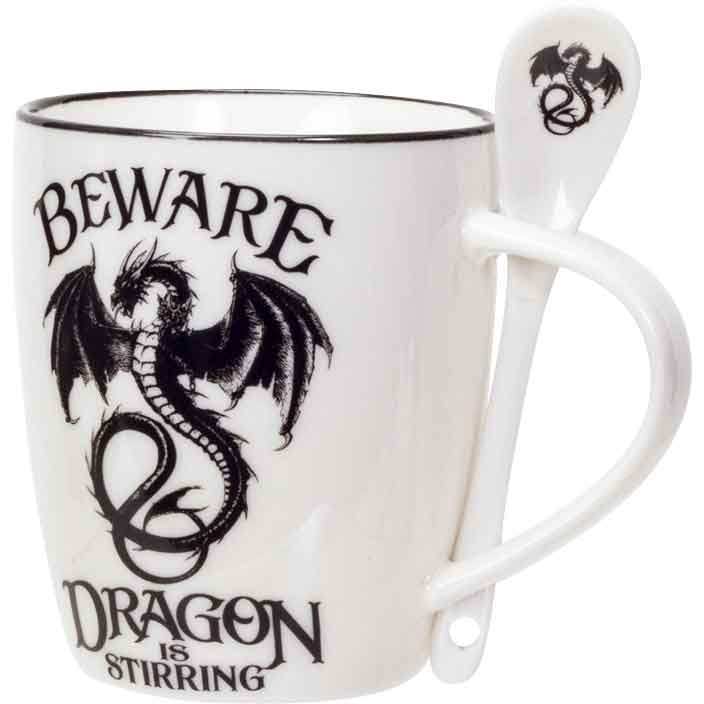 Dragon Is Stirring Cup and Spoon Tea Set