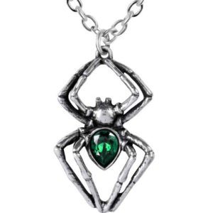 Emerald Spiderling Necklace