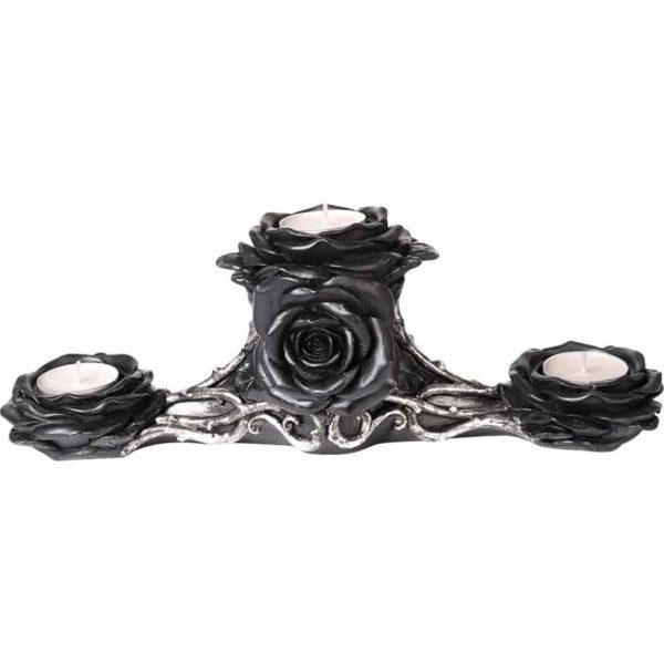 Black Rose Triple Tealight Holder