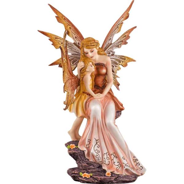 Mother and Child Fairy Statue