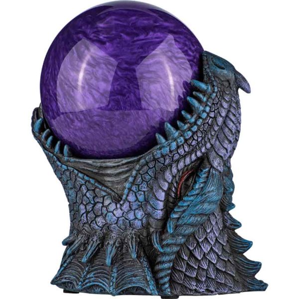 Dragon Head Purple Orb Statue