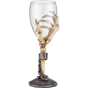 Chained Skeleton Hand Wine Glass - CC10924 - Medieval Collectibles