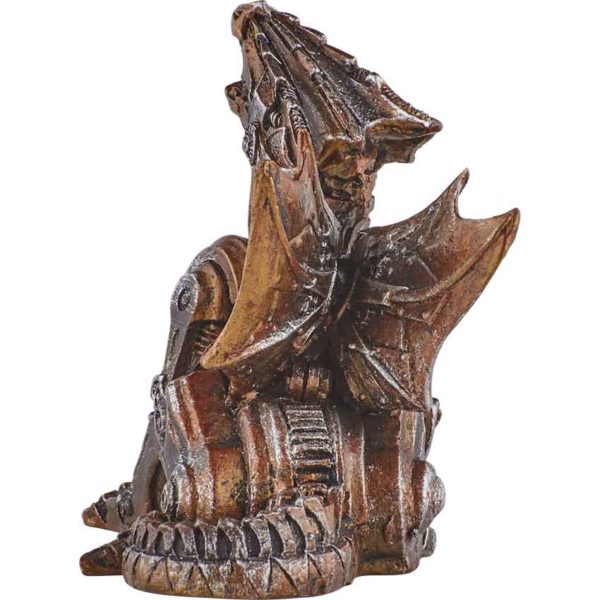 Geared Steampunk Dragon Statue