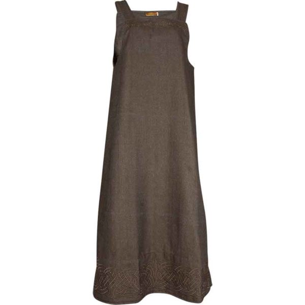 Alva Herringbone Apron Dress