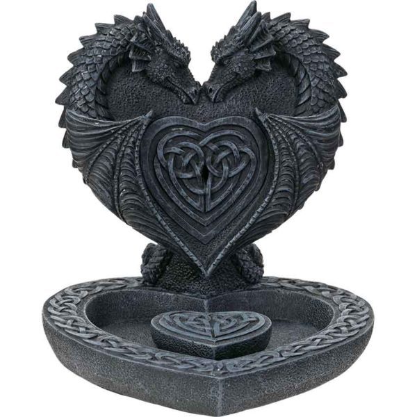 Double Dragon Heart Backflow Incense Burner