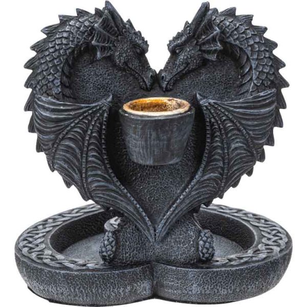 Double Dragon Heart Backflow Incense Burner