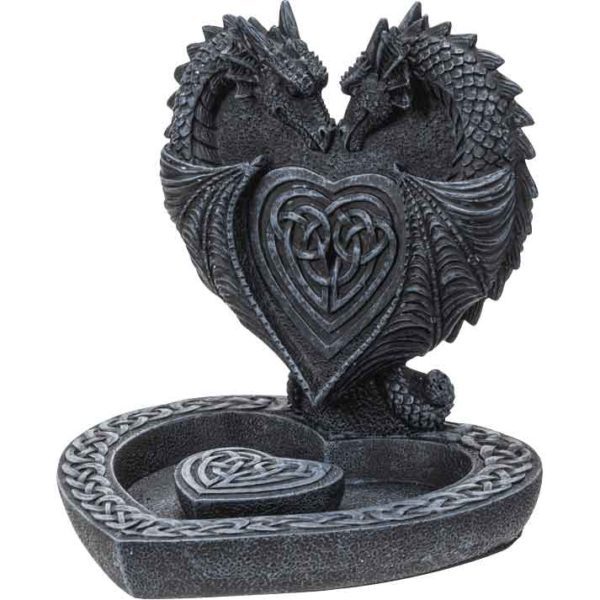 Double Dragon Heart Backflow Incense Burner