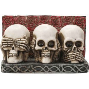 No Evil Skull Card Holder