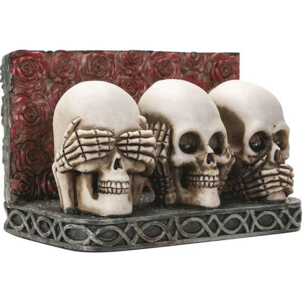 No Evil Skull Card Holder