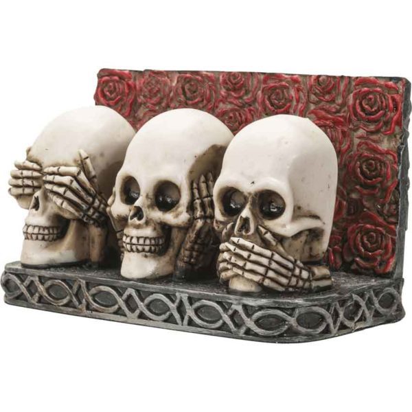 No Evil Skull Card Holder