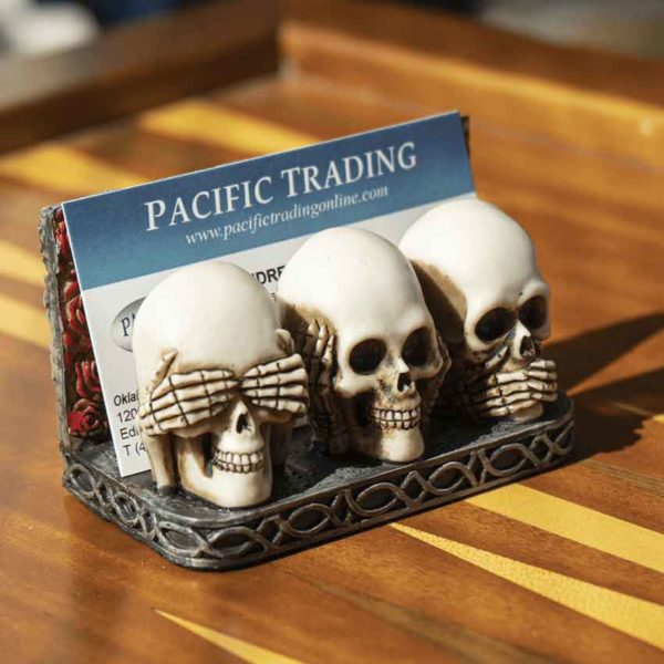 No Evil Skull Card Holder