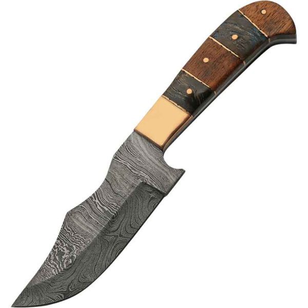 Curved Spine Layered-Steel Hunter Knife