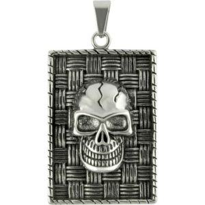 Skull Dog Tag Pendant