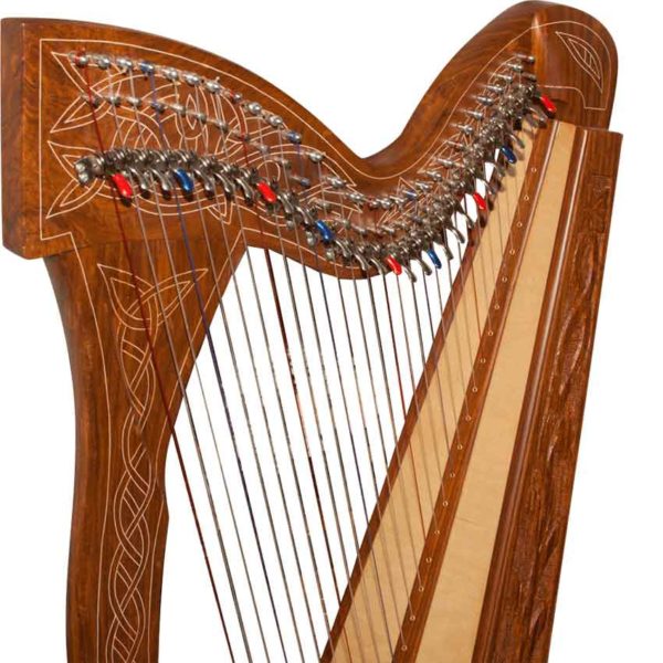 29 String Minstrel Harp with Vine Detailing