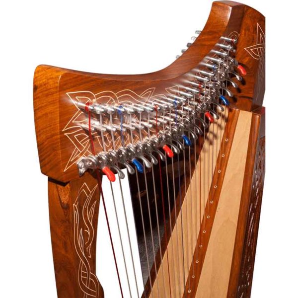 22 String Heather Harp with Knotwork Detailing