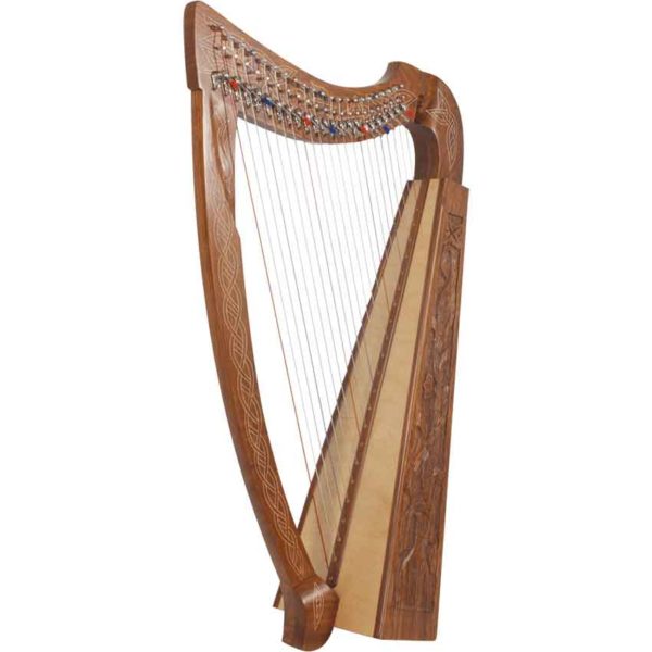 22 String Heather Harp with Vine Detailing