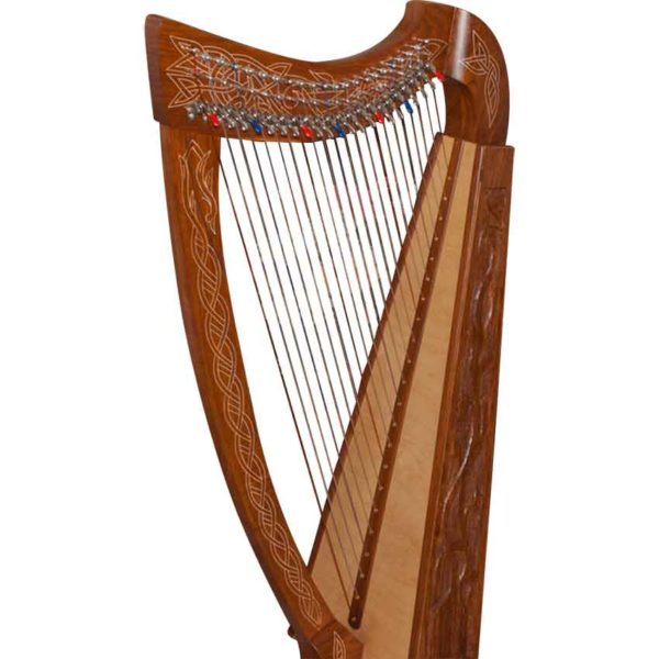 22 String Heather Harp with Vine Detailing