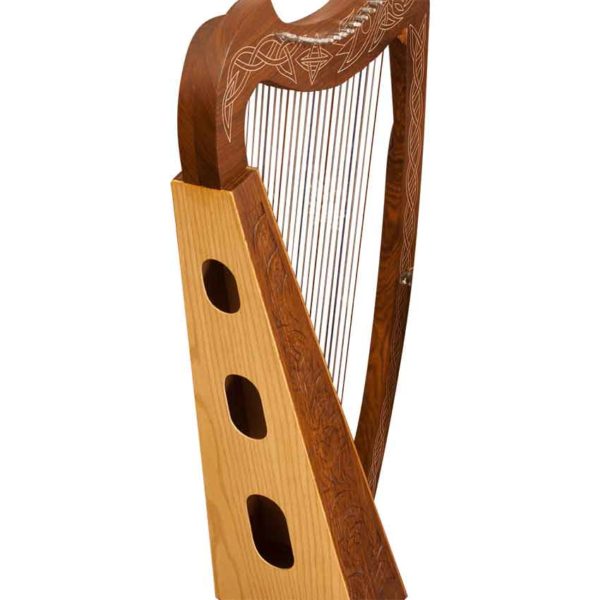 22 String Heather Harp with Thistle Detailing