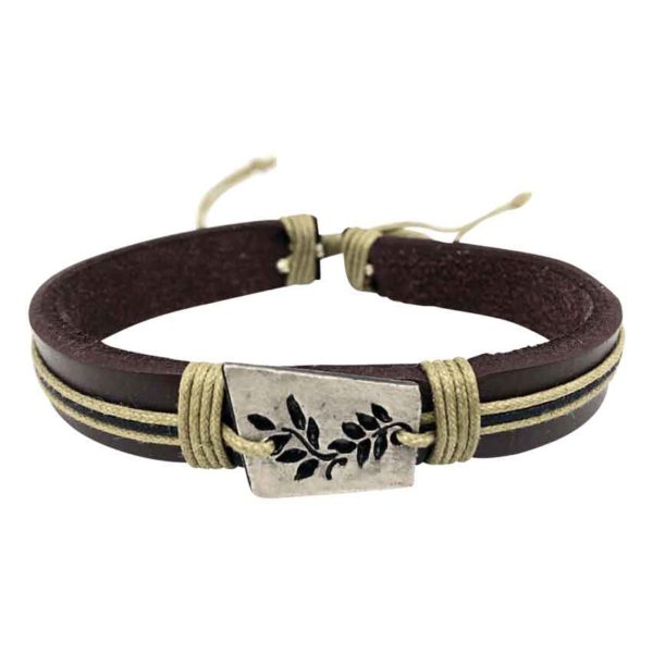 Leafy Vine Leather Bracelet