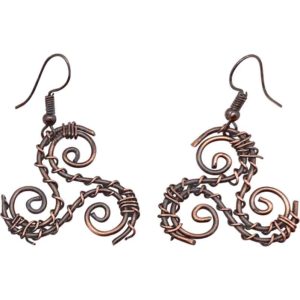 Wrapped Triskelion Celtic Earrings