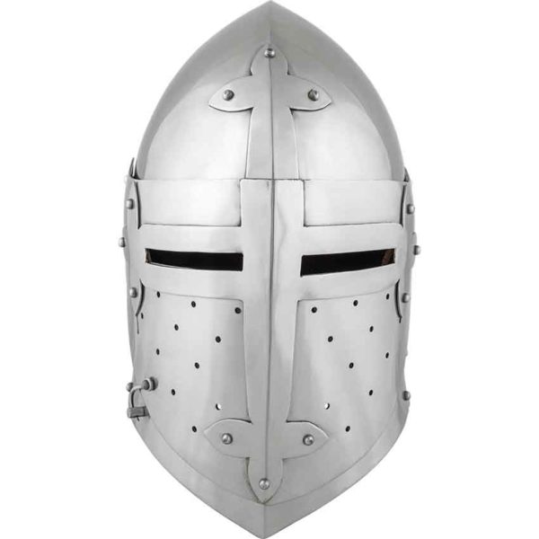 Knights Medieval Steel Helmet - 16 Gauge