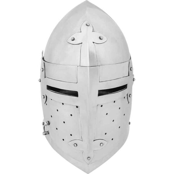 Knights Medieval Steel Helmet - 16 Gauge