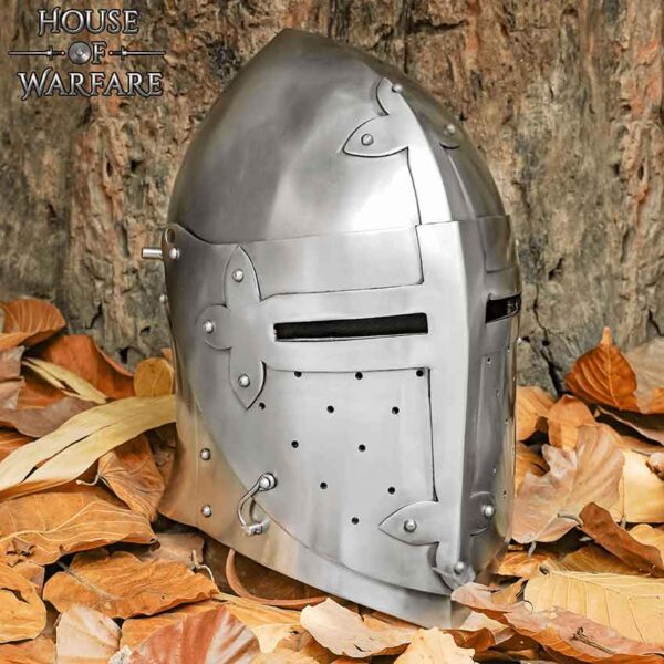 Knights Medieval Steel Helmet - 16 Gauge