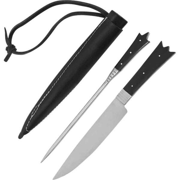 Medieval Knife and Pick with Black Sheath